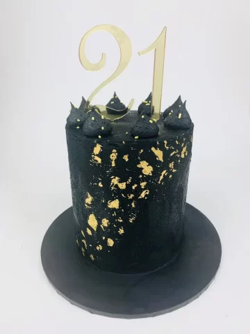 BLACK-AND-GOLD-21ST-CAKE