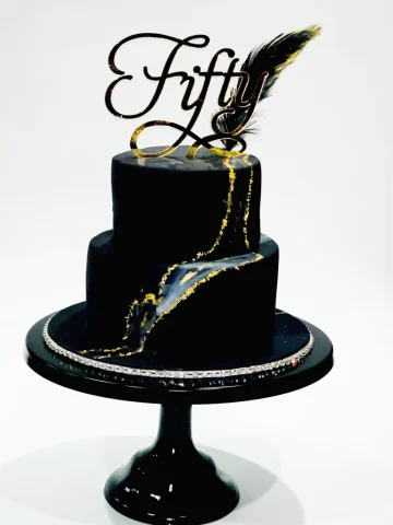 Black-and-gold-fifty-cake